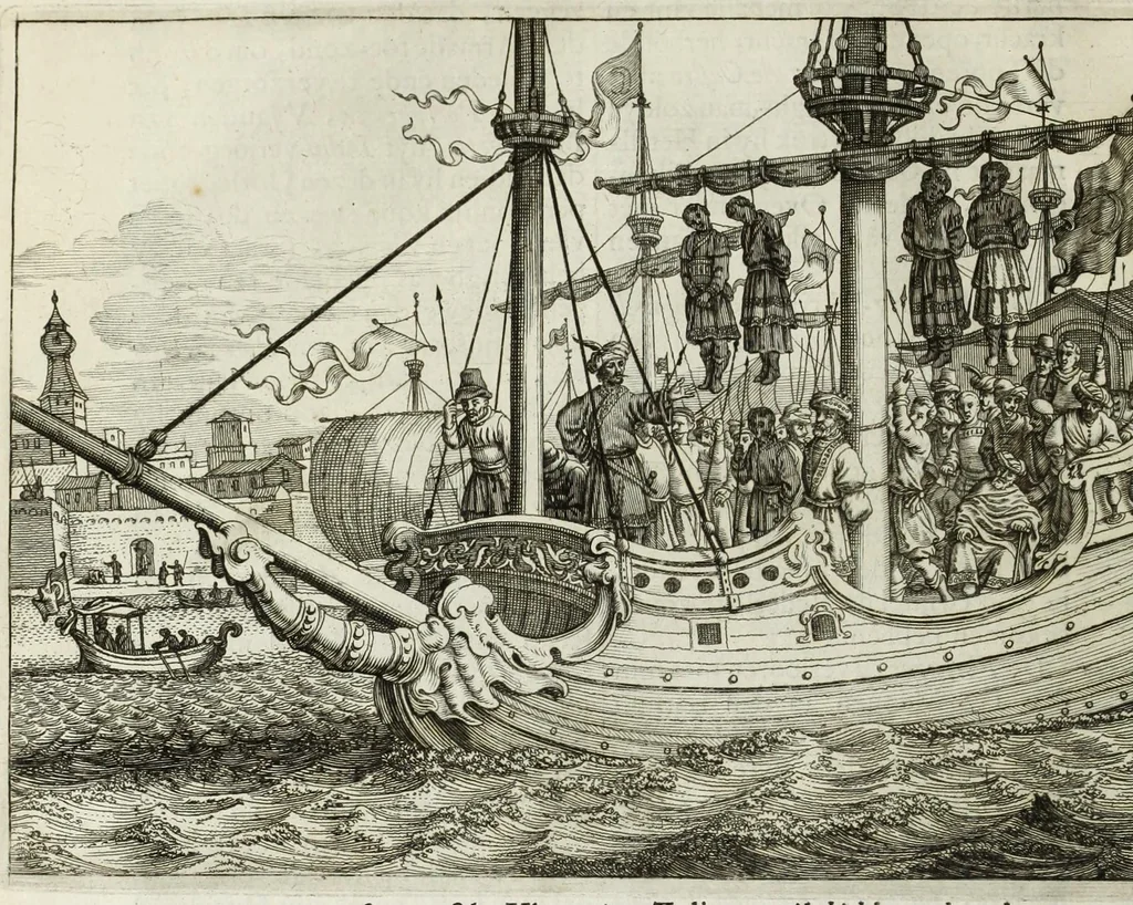 An illustration from Naauwkeurige beschryvinge van Malabar en Choromandel, der zelver aangrenzende ryken, en het machtige eyland Ceylon : nevens een omstandige en grondigh doorzochte ontdekking en wederlegginge van de afgoderye der Oost-Indische heydenen ..., 1672, leaf 100
