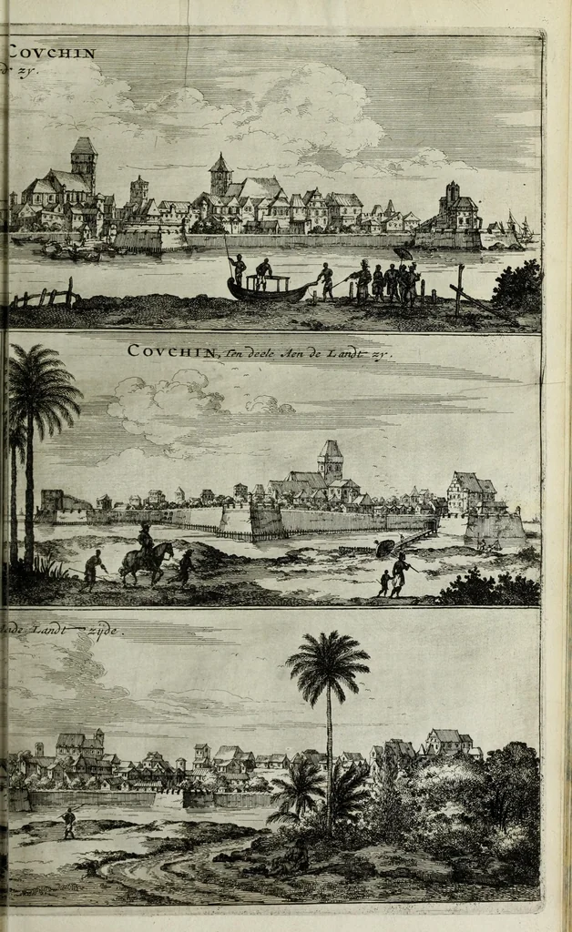 An illustration from Naauwkeurige beschryvinge van Malabar en Choromandel, der zelver aangrenzende ryken, en het machtige eyland Ceylon : nevens een omstandige en grondigh doorzochte ontdekking en wederlegginge van de afgoderye der Oost-Indische heydenen ..., 1672, leaf 161
