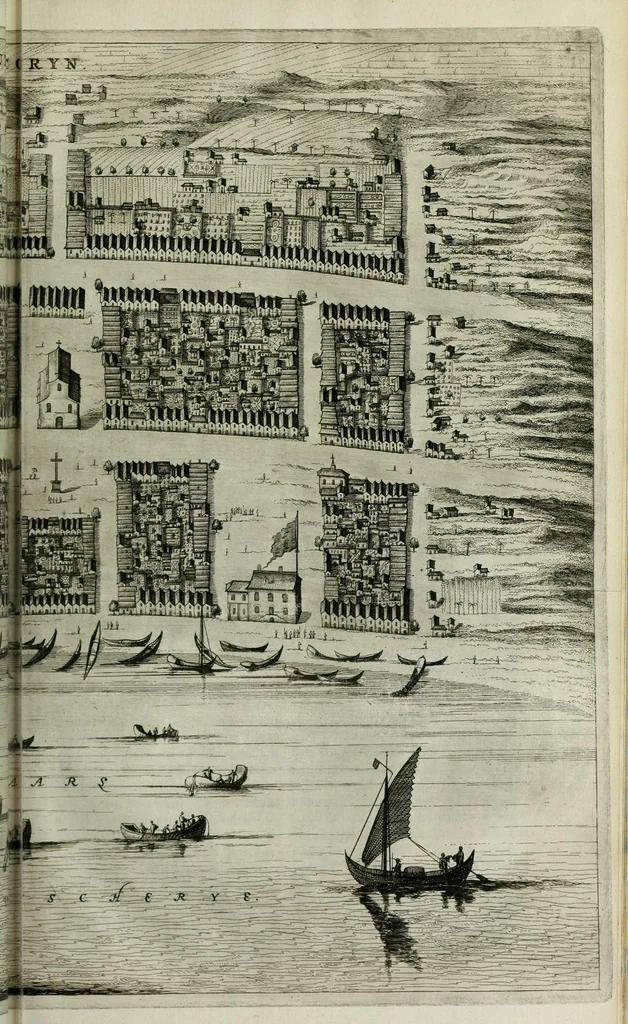 An illustration from Naauwkeurige beschryvinge van Malabar en Choromandel, der zelver aangrenzende ryken, en het machtige eyland Ceylon : nevens een omstandige en grondigh doorzochte ontdekking en wederlegginge van de afgoderye der Oost-Indische heydenen ..., 1672, leaf 209