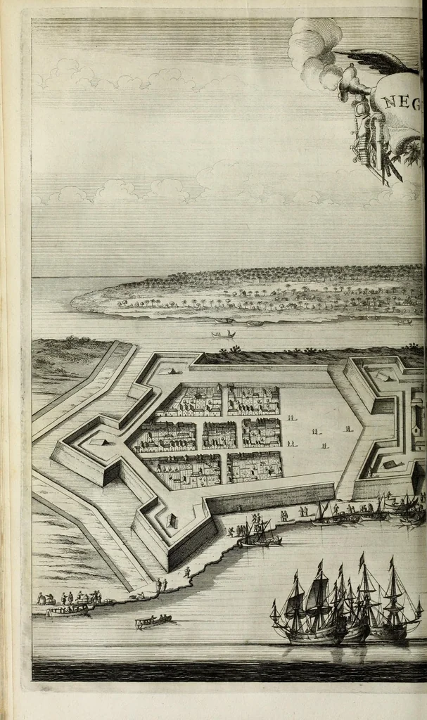 An illustration from Naauwkeurige beschryvinge van Malabar en Choromandel, der zelver aangrenzende ryken, en het machtige eyland Ceylon : nevens een omstandige en grondigh doorzochte ontdekking en wederlegginge van de afgoderye der Oost-Indische heydenen ..., 1672, leaf 466