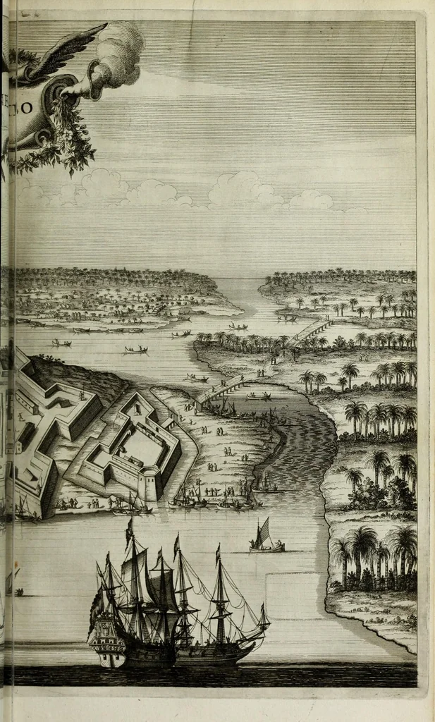 An illustration from Naauwkeurige beschryvinge van Malabar en Choromandel, der zelver aangrenzende ryken, en het machtige eyland Ceylon : nevens een omstandige en grondigh doorzochte ontdekking en wederlegginge van de afgoderye der Oost-Indische heydenen ..., 1672, leaf 467