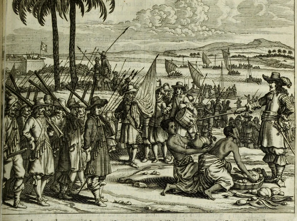 An illustration from Naauwkeurige beschryvinge van Malabar en Choromandel, der zelver aangrenzende ryken, en het machtige eyland Ceylon : nevens een omstandige en grondigh doorzochte ontdekking en wederlegginge van de afgoderye der Oost-Indische heydenen ..., 1672, leaf 481