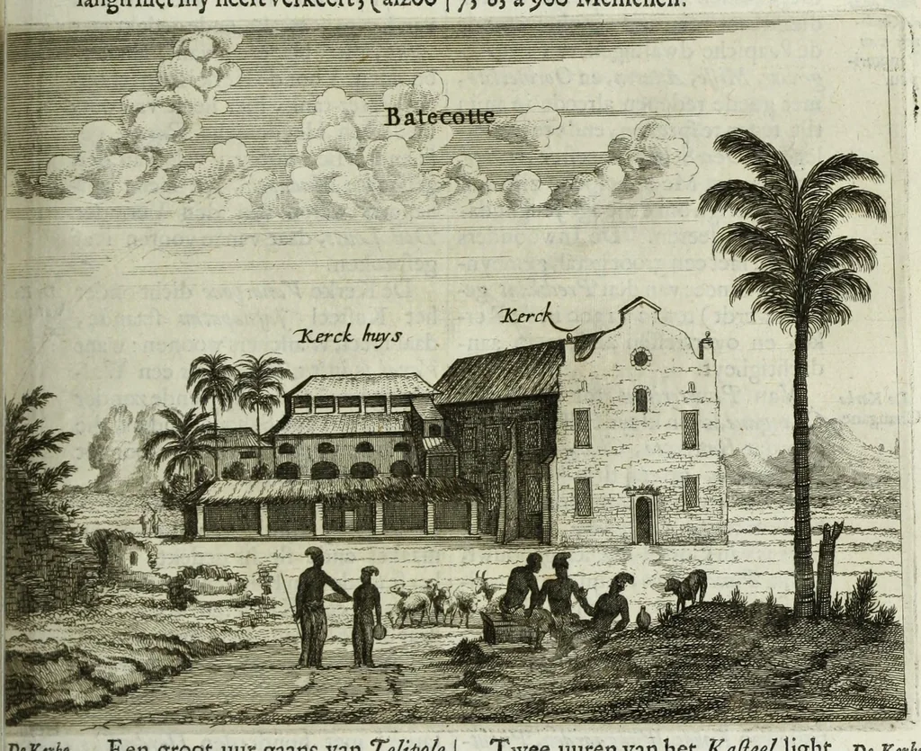An illustration from Naauwkeurige beschryvinge van Malabar en Choromandel, der zelver aangrenzende ryken, en het machtige eyland Ceylon : nevens een omstandige en grondigh doorzochte ontdekking en wederlegginge van de afgoderye der Oost-Indische heydenen ..., 1672, leaf 503