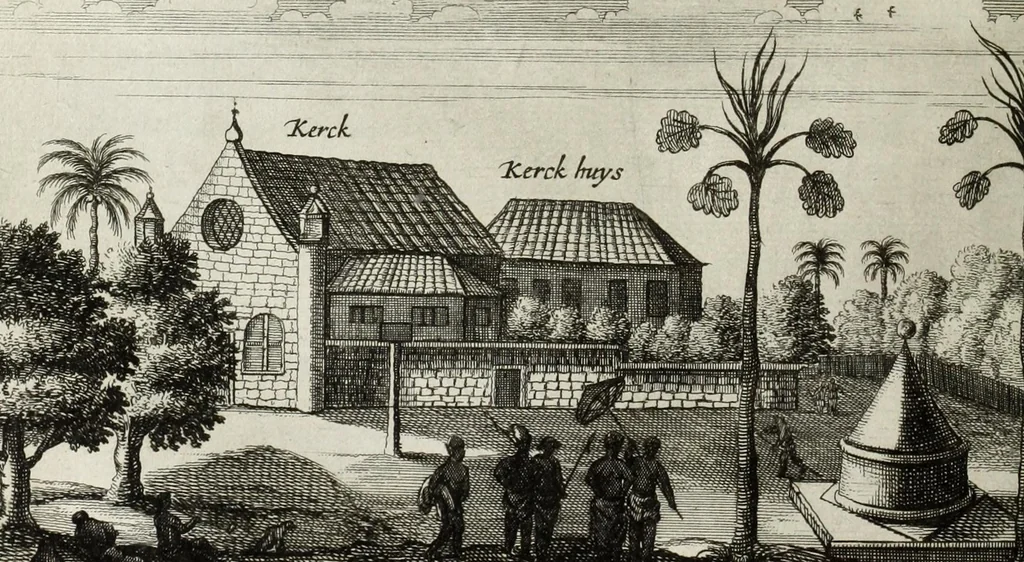 An illustration from Naauwkeurige beschryvinge van Malabar en Choromandel, der zelver aangrenzende ryken, en het machtige eyland Ceylon : nevens een omstandige en grondigh doorzochte ontdekking en wederlegginge van de afgoderye der Oost-Indische heydenen ..., 1672, leaf 506