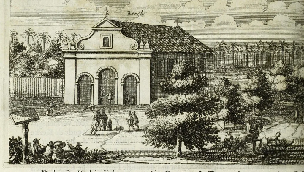 An illustration from Naauwkeurige beschryvinge van Malabar en Choromandel, der zelver aangrenzende ryken, en het machtige eyland Ceylon : nevens een omstandige en grondigh doorzochte ontdekking en wederlegginge van de afgoderye der Oost-Indische heydenen ..., 1672, leaf 510