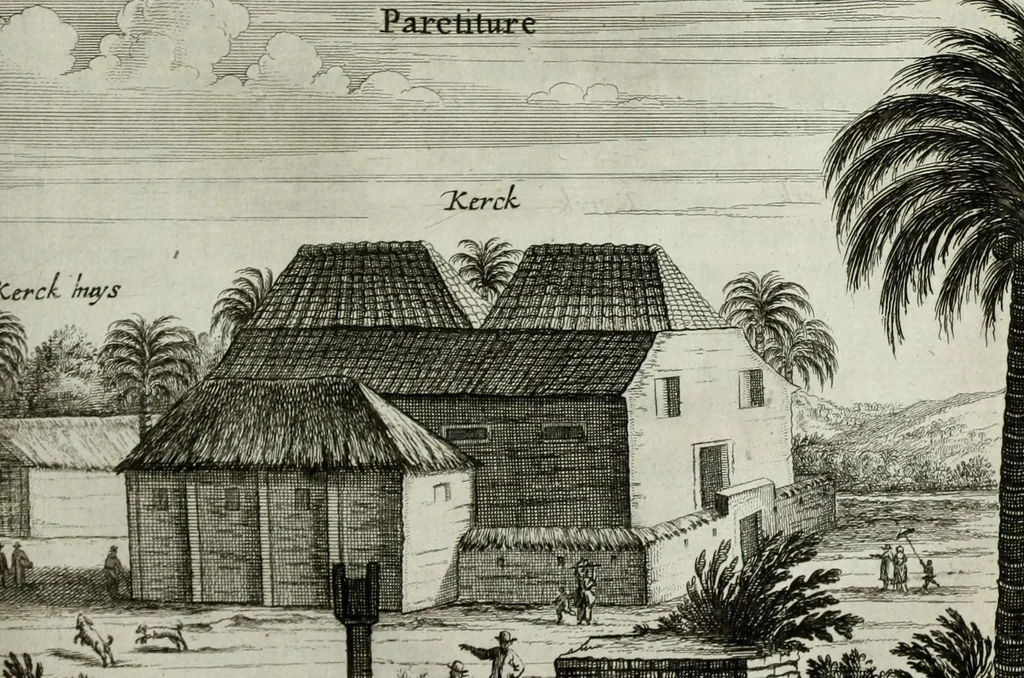 An illustration from Naauwkeurige beschryvinge van Malabar en Choromandel, der zelver aangrenzende ryken, en het machtige eyland Ceylon : nevens een omstandige en grondigh doorzochte ontdekking en wederlegginge van de afgoderye der Oost-Indische heydenen ..., 1672, leaf 519