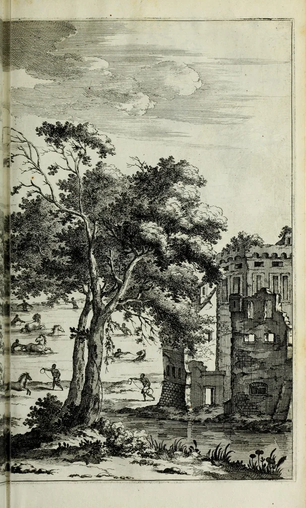 An illustration from Naauwkeurige beschryvinge van Malabar en Choromandel, der zelver aangrenzende ryken, en het machtige eyland Ceylon : nevens een omstandige en grondigh doorzochte ontdekking en wederlegginge van de afgoderye der Oost-Indische heydenen ..., 1672, leaf 531