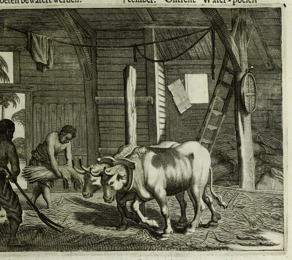 An illustration from Naauwkeurige beschryvinge van Malabar en Choromandel, der zelver aangrenzende ryken, en het machtige eyland Ceylon : nevens een omstandige en grondigh doorzochte ontdekking en wederlegginge van de afgoderye der Oost-Indische heydenen ..., 1672, leaf 537