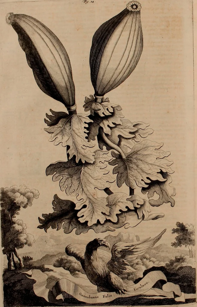 An illustration from Naauwkeurige beschryving der aardgewassen, waar in de veelerley aart en bijzondere eigenschappen der boomen, heesters, kruyden, bloemen, met haare vrugten, zaden, wortelen en bollen, neevens derzelver waare voort-teeling, gelukkige aanwinning, en heylzaame genees-krachten ... beschreeven worden;, 1696, leaf 157