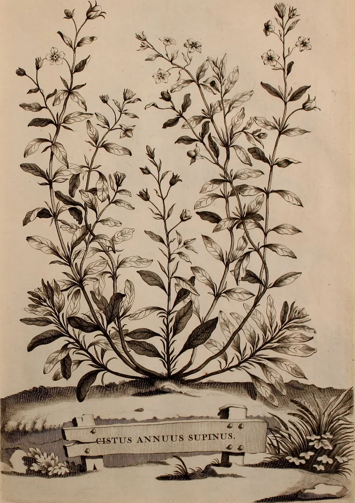 An illustration from Naauwkeurige beschryving der aardgewassen, waar in de veelerley aart en bijzondere eigenschappen der boomen, heesters, kruyden, bloemen, met haare vrugten, zaden, wortelen en bollen, neevens derzelver waare voort-teeling, gelukkige aanwinning, en heylzaame genees-krachten ... beschreeven worden;, 1696, leaf 210