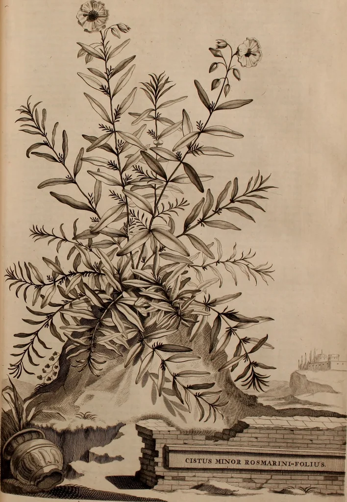 An illustration from Naauwkeurige beschryving der aardgewassen, waar in de veelerley aart en bijzondere eigenschappen der boomen, heesters, kruyden, bloemen, met haare vrugten, zaden, wortelen en bollen, neevens derzelver waare voort-teeling, gelukkige aanwinning, en heylzaame genees-krachten ... beschreeven worden;, 1696, leaf 214