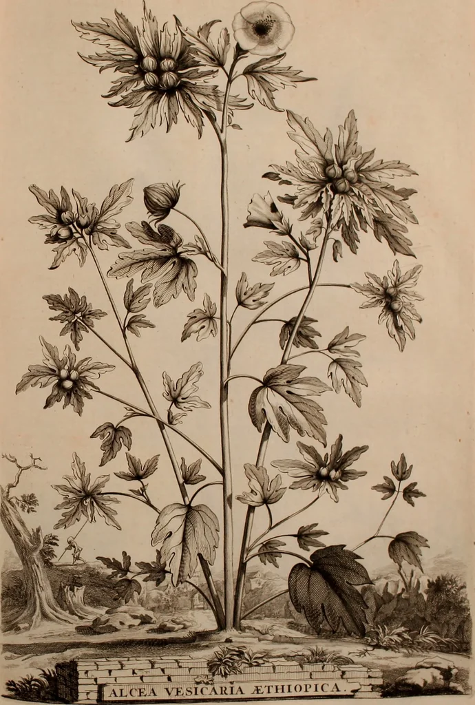 An illustration from Naauwkeurige beschryving der aardgewassen, waar in de veelerley aart en bijzondere eigenschappen der boomen, heesters, kruyden, bloemen, met haare vrugten, zaden, wortelen en bollen, neevens derzelver waare voort-teeling, gelukkige aanwinning, en heylzaame genees-krachten ... beschreeven worden;, 1696, leaf 324