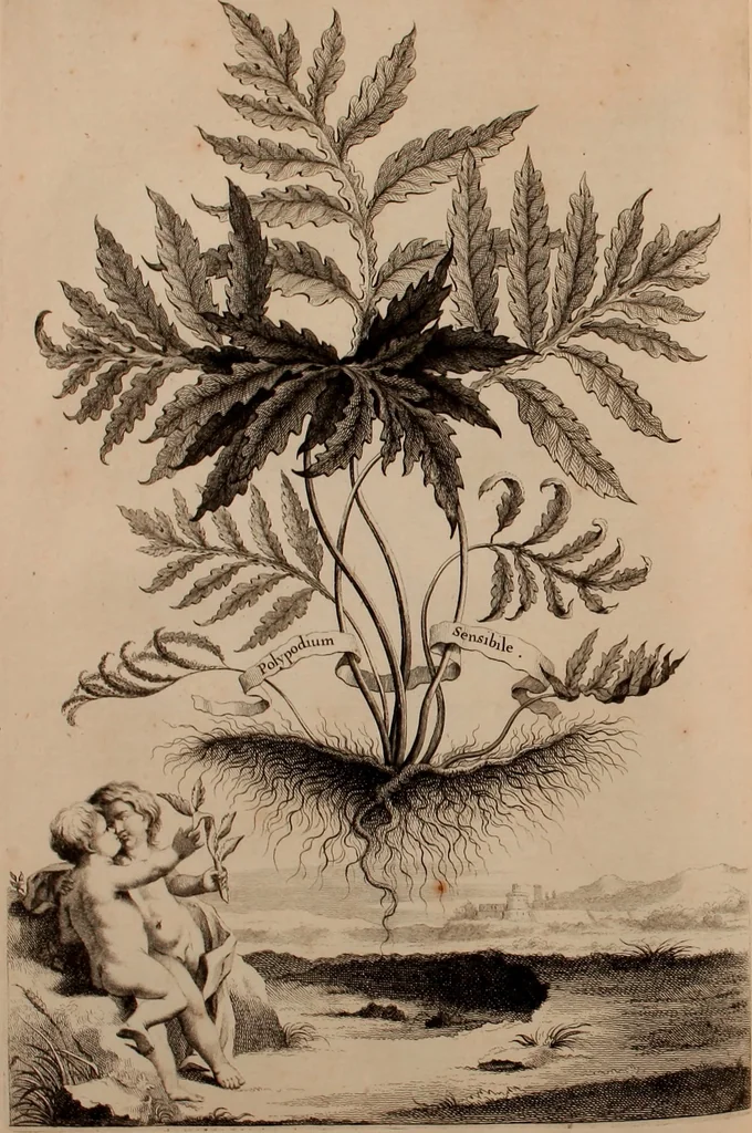 An illustration from Naauwkeurige beschryving der aardgewassen, waar in de veelerley aart en bijzondere eigenschappen der boomen, heesters, kruyden, bloemen, met haare vrugten, zaden, wortelen en bollen, neevens derzelver waare voort-teeling, gelukkige aanwinning, en heylzaame genees-krachten ... beschreeven worden;, 1696, leaf 357