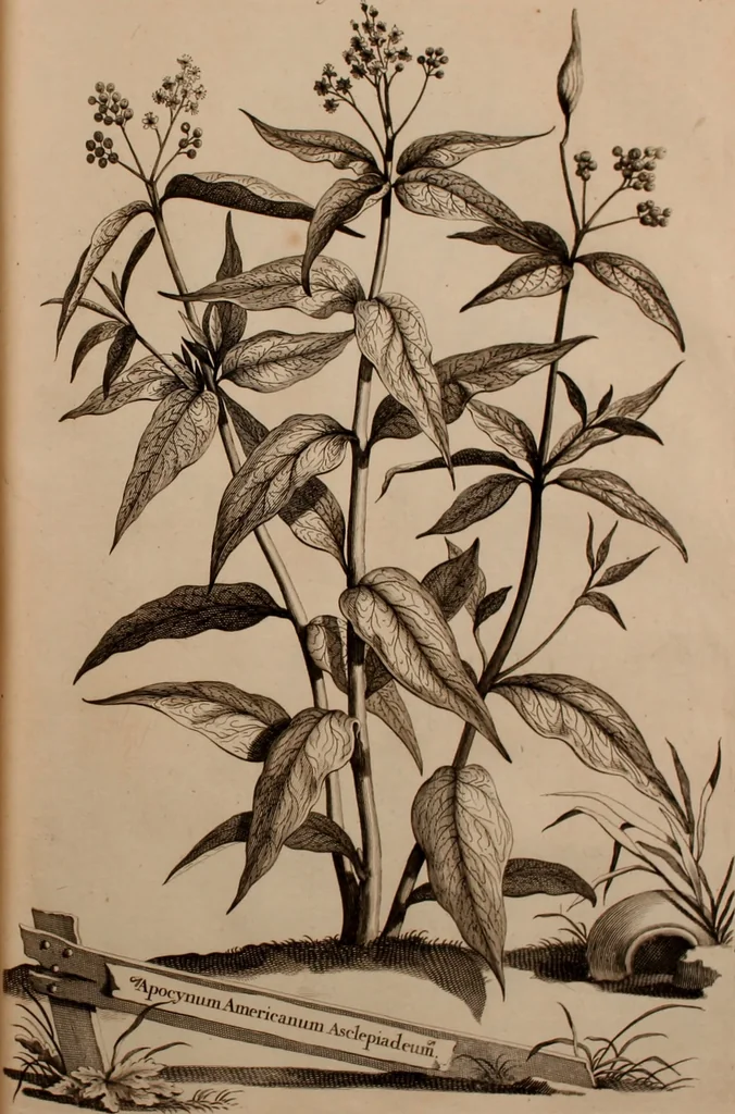 An illustration from Naauwkeurige beschryving der aardgewassen, waar in de veelerley aart en bijzondere eigenschappen der boomen, heesters, kruyden, bloemen, met haare vrugten, zaden, wortelen en bollen, neevens derzelver waare voort-teeling, gelukkige aanwinning, en heylzaame genees-krachten ... beschreeven worden;, 1696, leaf 428