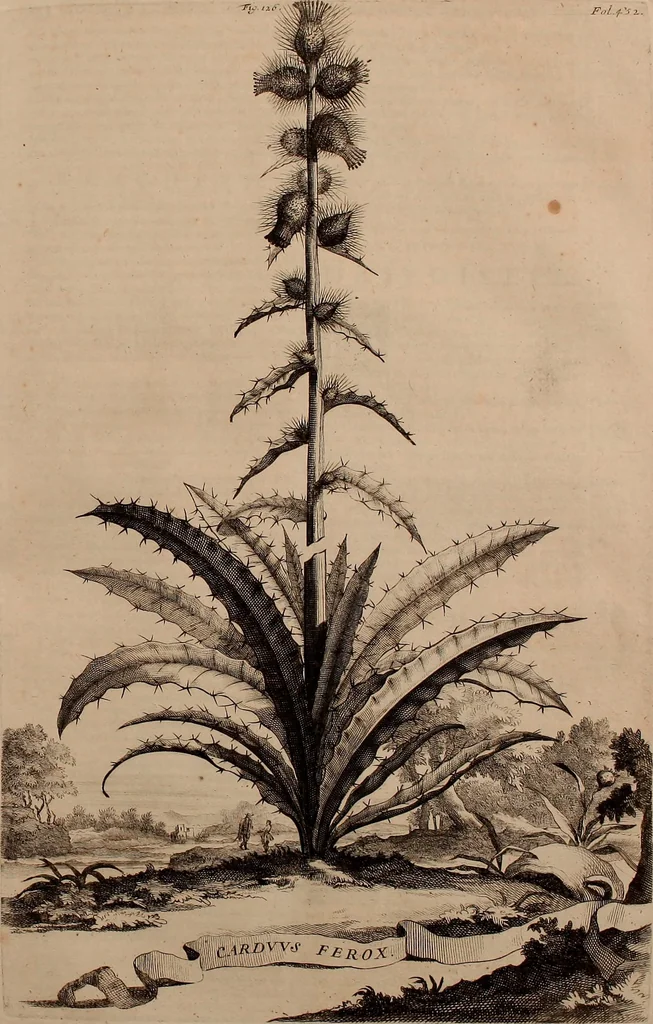 An illustration from Naauwkeurige beschryving der aardgewassen, waar in de veelerley aart en bijzondere eigenschappen der boomen, heesters, kruyden, bloemen, met haare vrugten, zaden, wortelen en bollen, neevens derzelver waare voort-teeling, gelukkige aanwinning, en heylzaame genees-krachten ... beschreeven worden;, 1696, leaf 520