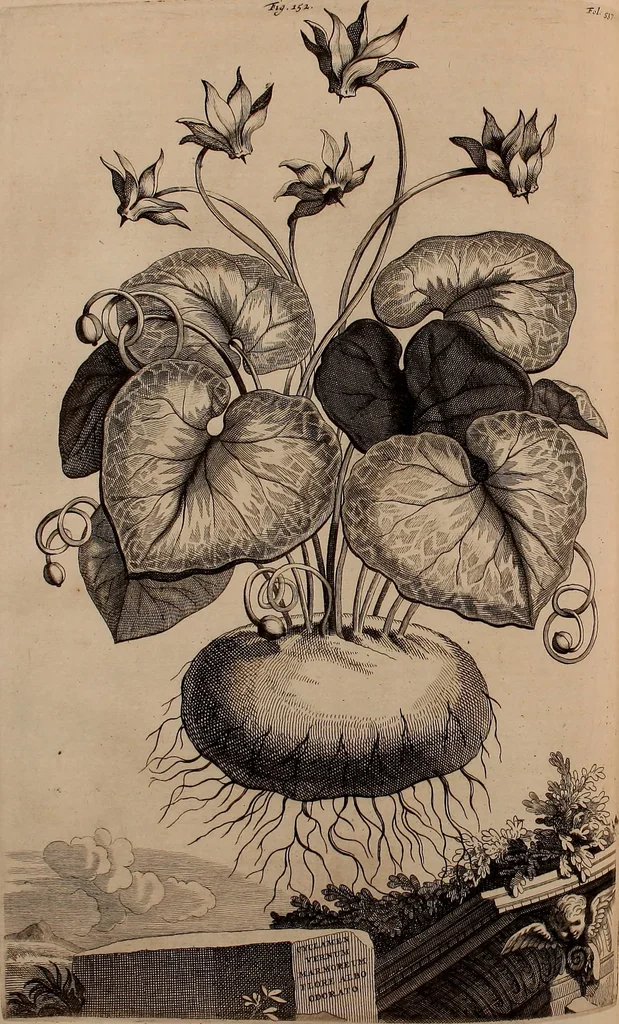 An illustration from Naauwkeurige beschryving der aardgewassen, waar in de veelerley aart en bijzondere eigenschappen der boomen, heesters, kruyden, bloemen, met haare vrugten, zaden, wortelen en bollen, neevens derzelver waare voort-teeling, gelukkige aanwinning, en heylzaame genees-krachten ... beschreeven worden;, 1696, leaf 615
