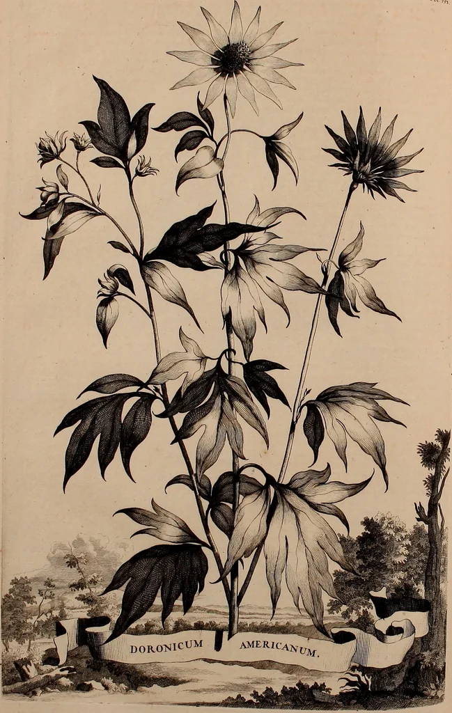 An illustration from Naauwkeurige beschryving der aardgewassen, waar in de veelerley aart en bijzondere eigenschappen der boomen, heesters, kruyden, bloemen, met haare vrugten, zaden, wortelen en bollen, neevens derzelver waare voort-teeling, gelukkige aanwinning, en heylzaame genees-krachten ... beschreeven worden;, 1696, leaf 627