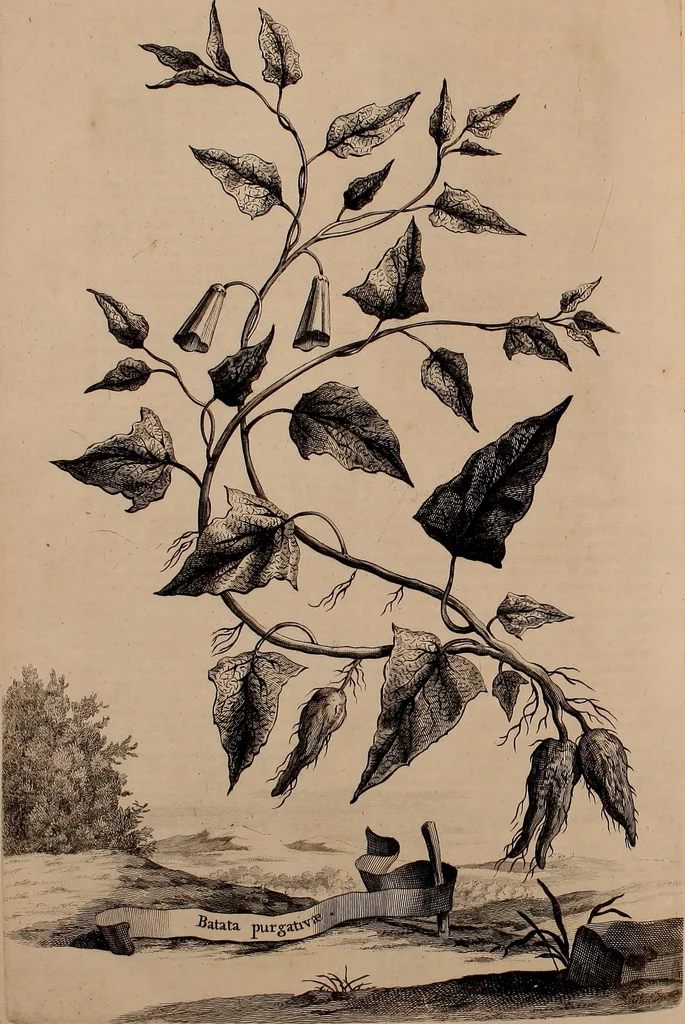 An illustration from Naauwkeurige beschryving der aardgewassen, waar in de veelerley aart en bijzondere eigenschappen der boomen, heesters, kruyden, bloemen, met haare vrugten, zaden, wortelen en bollen, neevens derzelver waare voort-teeling, gelukkige aanwinning, en heylzaame genees-krachten ... beschreeven worden;, 1696, leaf 707