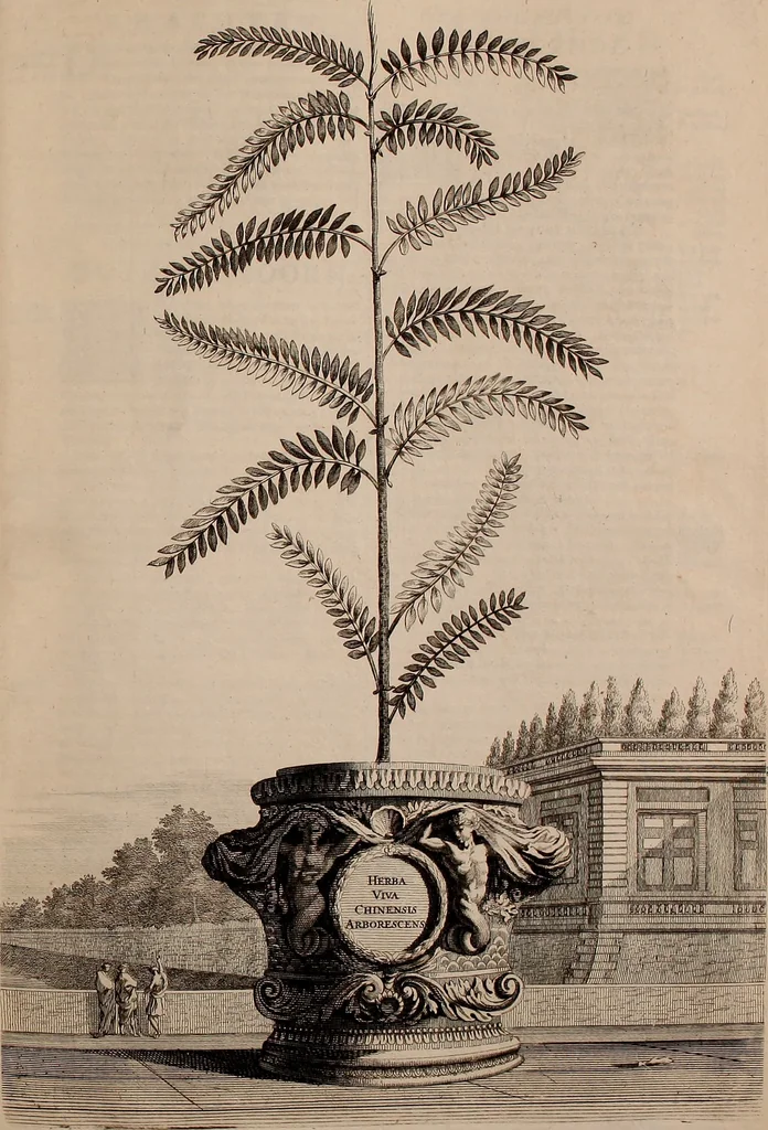 An illustration from Naauwkeurige beschryving der aardgewassen, waar in de veelerley aart en bijzondere eigenschappen der boomen, heesters, kruyden, bloemen, met haare vrugten, zaden, wortelen en bollen, neevens derzelver waare voort-teeling, gelukkige aanwinning, en heylzaame genees-krachten ... beschreeven worden;, 1696, leaf 714