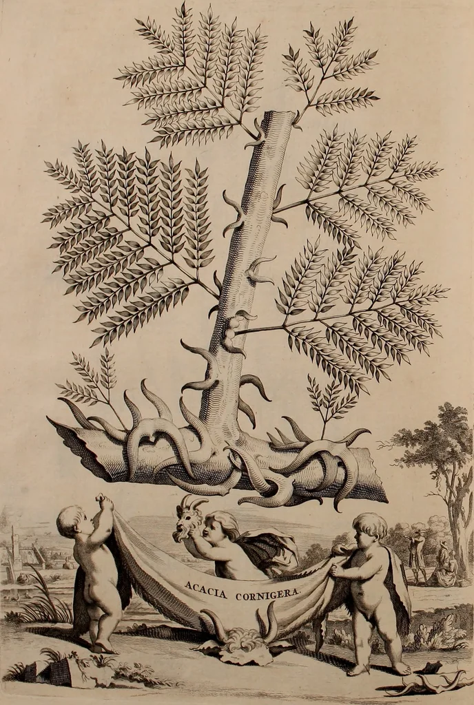 An illustration from Naauwkeurige beschryving der aardgewassen, waar in de veelerley aart en bijzondere eigenschappen der boomen, heesters, kruyden, bloemen, met haare vrugten, zaden, wortelen en bollen, neevens derzelver waare voort-teeling, gelukkige aanwinning, en heylzaame genees-krachten ... beschreeven worden;, 1696, leaf 91