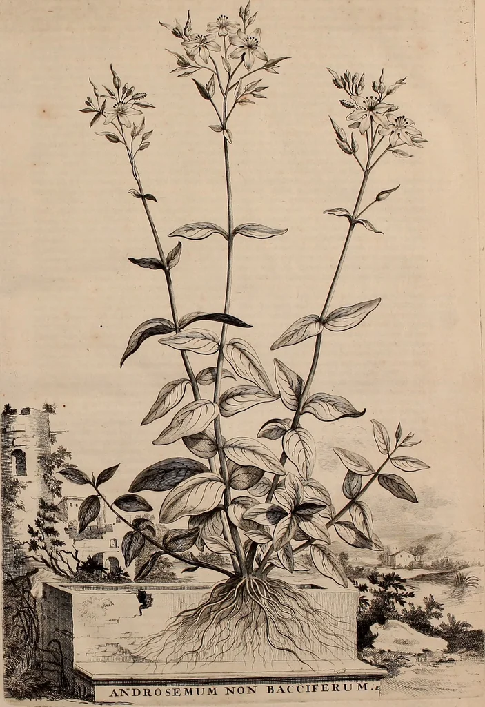 An illustration from Naauwkeurige beschryving der aardgewassen, waar in de veelerley aart en bijzondere eigenschappen der boomen, heesters, kruyden, bloemen, met haare vrugten, zaden, wortelen en bollen, neevens derzelver waare voort-teeling, gelukkige aanwinning, en heylzaame genees-krachten ... beschreeven worden;, 1696, leaf 14