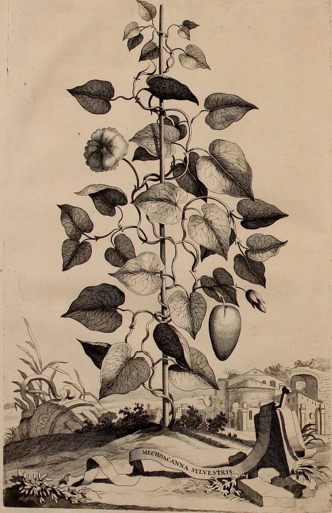 An illustration from Naauwkeurige beschryving der aardgewassen, waar in de veelerley aart en bijzondere eigenschappen der boomen, heesters, kruyden, bloemen, met haare vrugten, zaden, wortelen en bollen, neevens derzelver waare voort-teeling, gelukkige aanwinning, en heylzaame genees-krachten ... beschreeven worden;, 1696, leaf 147