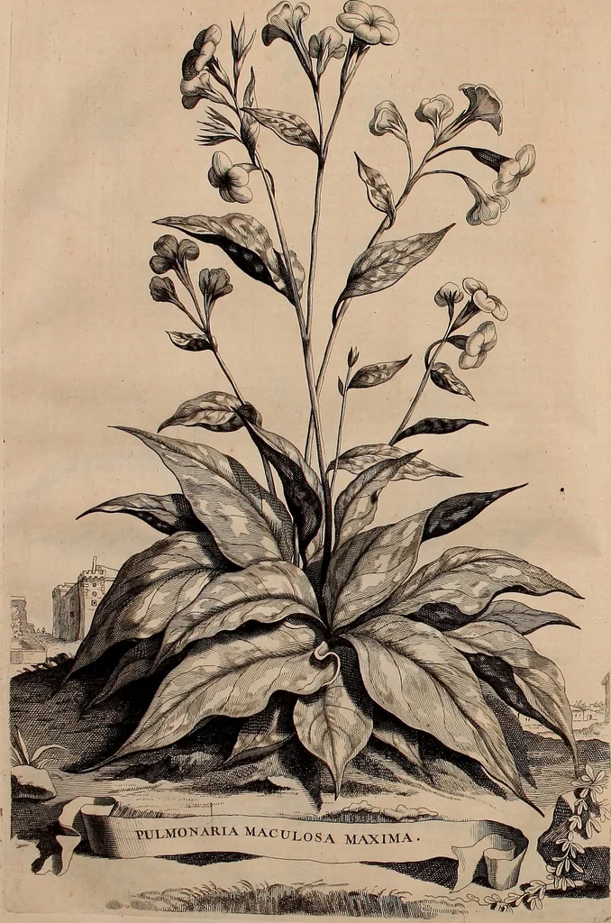 An illustration from Naauwkeurige beschryving der aardgewassen, waar in de veelerley aart en bijzondere eigenschappen der boomen, heesters, kruyden, bloemen, met haare vrugten, zaden, wortelen en bollen, neevens derzelver waare voort-teeling, gelukkige aanwinning, en heylzaame genees-krachten ... beschreeven worden;, 1696, leaf 213