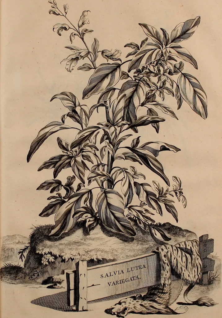 An illustration from Naauwkeurige beschryving der aardgewassen, waar in de veelerley aart en bijzondere eigenschappen der boomen, heesters, kruyden, bloemen, met haare vrugten, zaden, wortelen en bollen, neevens derzelver waare voort-teeling, gelukkige aanwinning, en heylzaame genees-krachten ... beschreeven worden;, 1696, leaf 228