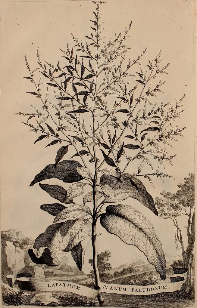 An illustration from Naauwkeurige beschryving der aardgewassen, waar in de veelerley aart en bijzondere eigenschappen der boomen, heesters, kruyden, bloemen, met haare vrugten, zaden, wortelen en bollen, neevens derzelver waare voort-teeling, gelukkige aanwinning, en heylzaame genees-krachten ... beschreeven worden;, 1696, leaf 61