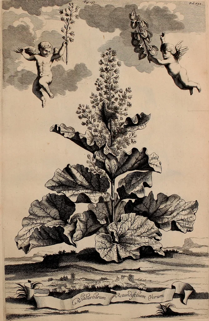 An illustration from Naauwkeurige beschryving der aardgewassen, waar in de veelerley aart en bijzondere eigenschappen der boomen, heesters, kruyden, bloemen, met haare vrugten, zaden, wortelen en bollen, neevens derzelver waare voort-teeling, gelukkige aanwinning, en heylzaame genees-krachten ... beschreeven worden;, 1696, leaf 68