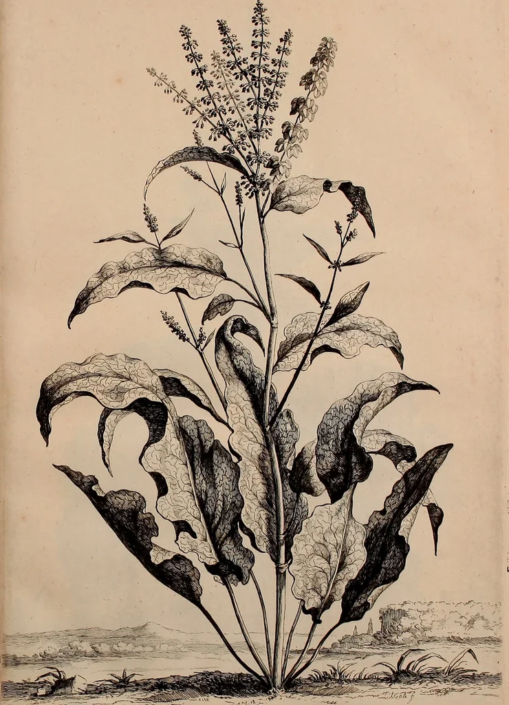 An illustration from Naauwkeurige beschryving der aardgewassen, waar in de veelerley aart en bijzondere eigenschappen der boomen, heesters, kruyden, bloemen, met haare vrugten, zaden, wortelen en bollen, neevens derzelver waare voort-teeling, gelukkige aanwinning, en heylzaame genees-krachten ... beschreeven worden;, 1696, leaf 70