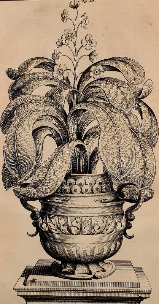 An illustration from Naauwkeurige beschryving der aardgewassen, waar in de veelerley aart en bijzondere eigenschappen der boomen, heesters, kruyden, bloemen, met haare vrugten, zaden, wortelen en bollen, neevens derzelver waare voort-teeling, gelukkige aanwinning, en heylzaame genees-krachten ... beschreeven worden;, 1696, leaf 75