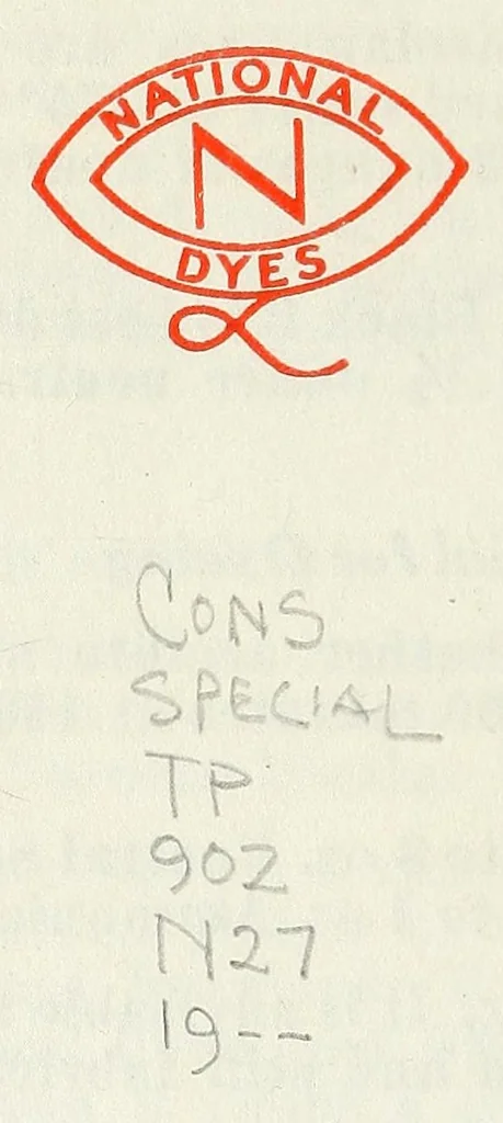 An illustration from Nacelan dyes, 1917, leaf 2