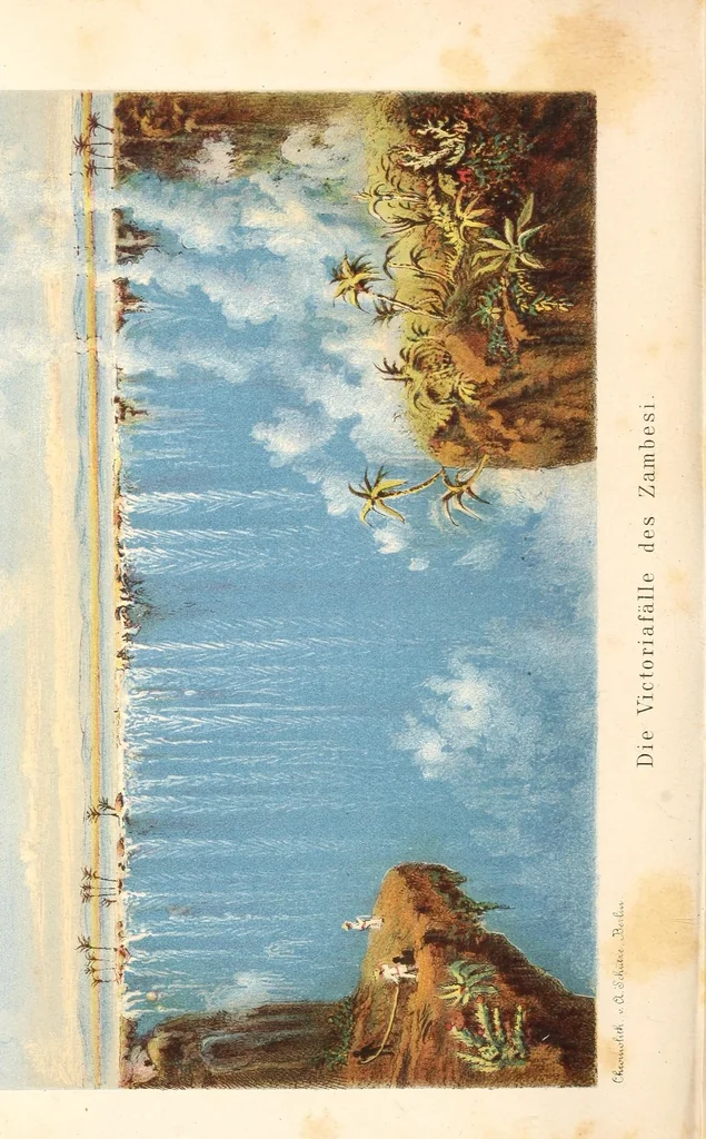 An illustration from Nach den Victoriafällen des Zambesi, 1875, leaf 374