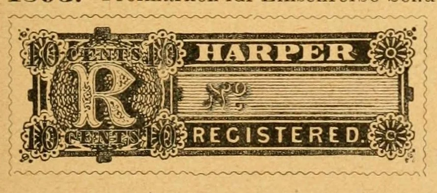 An illustration from Nachtrag zum I. Bande von Dr. Moschkau's Handbuch für Postmarken-Sammler, 1896, leaf 79
