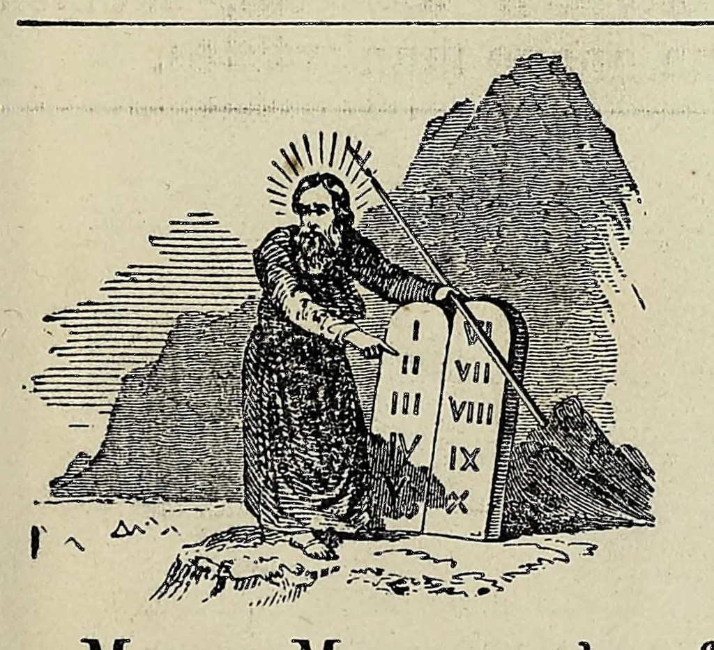 An illustration from Nakcokv es kerretv enhvteceskv. Muskokee or Creek first reader, 1875, leaf 21