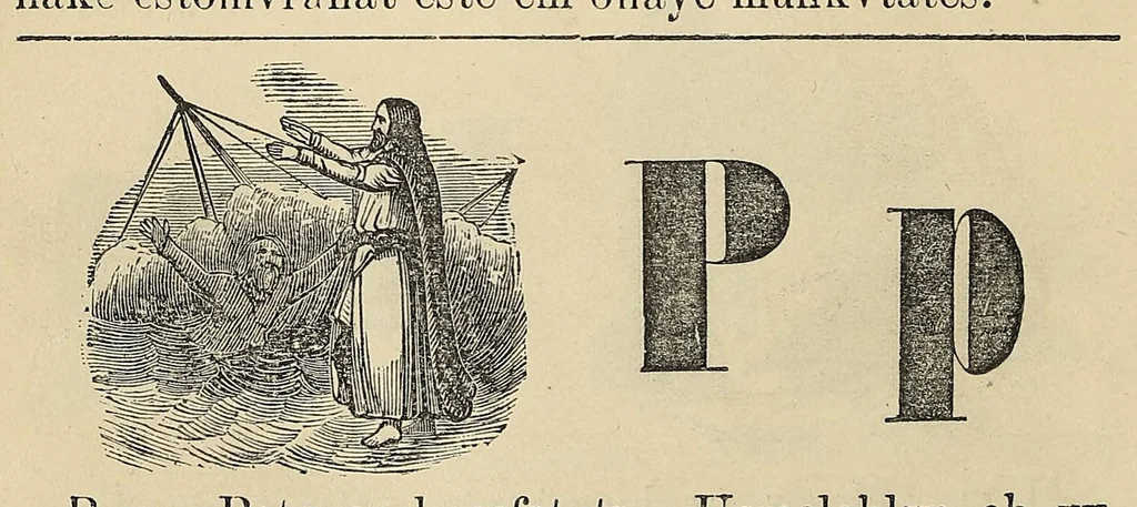An illustration from Nakcokv es kerretv enhvtecskv = Muskokee or Creek first reader, 1882, leaf 24