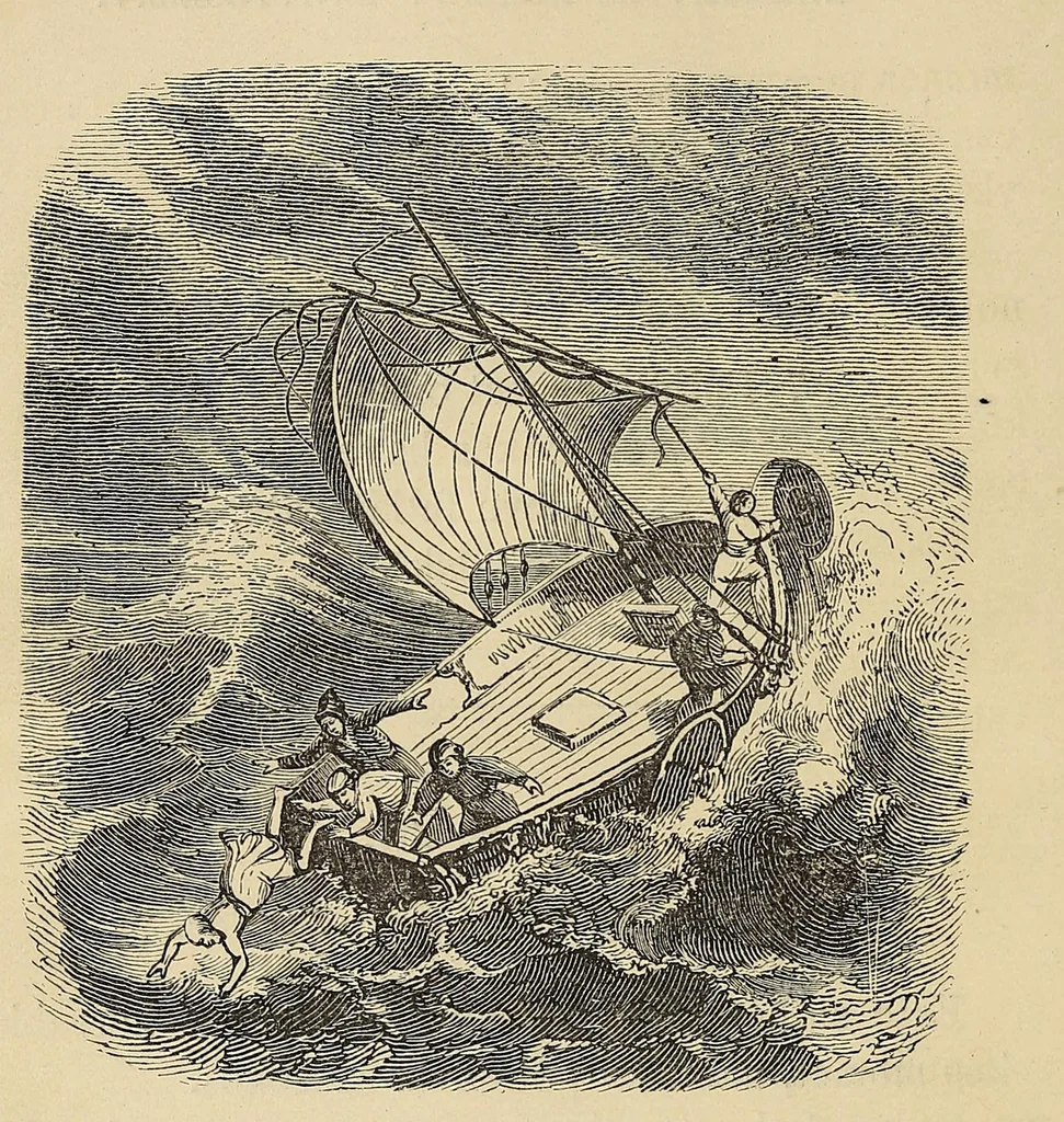 An illustration from Nakcokv es kerretv enhvtecskv = Muskokee or Creek first reader, 1882, leaf 34