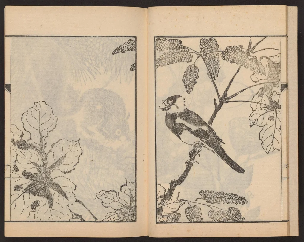 An illustration from Nanga kachō gafu, 1918, leaf 12