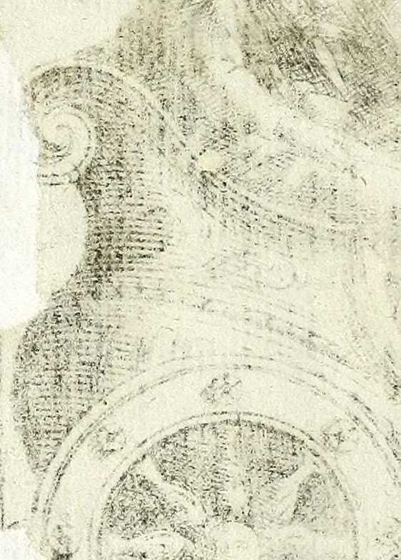 An illustration from Narratione de' svccessi intorno alla miracolosa imagine della gloriosissima Vergine : scopertasi nella città di Lucca l'anno 1588 : mandata da monsig. reverendissimo di Lucca all'illustrissimo signor cardinale Castrucci, 1588, leaf 32