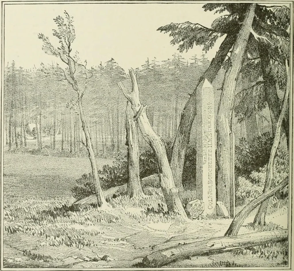 An illustration from Narrative and critical history of America, 1884, leaf 189