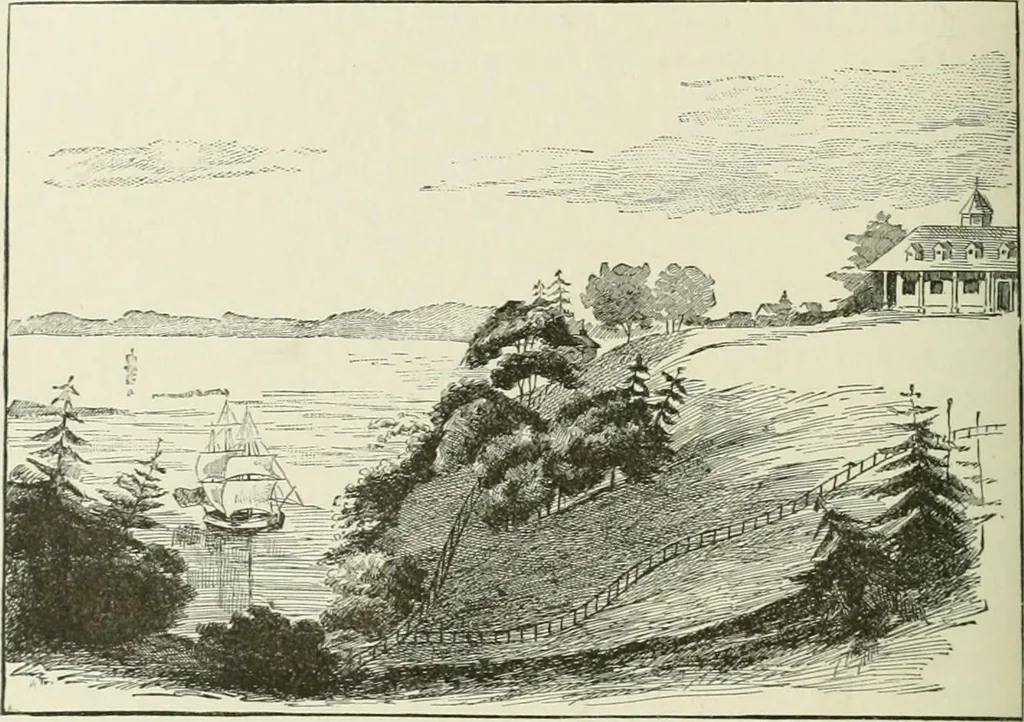 An illustration from Narrative and critical history of America, 1884, leaf 241