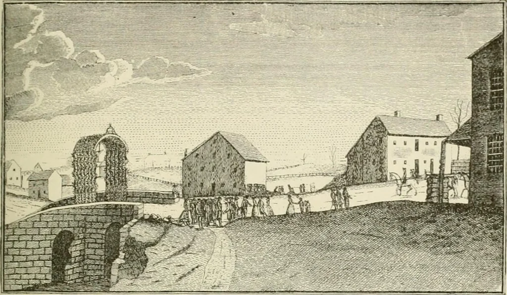 An illustration from Narrative and critical history of America, 1884, leaf 344