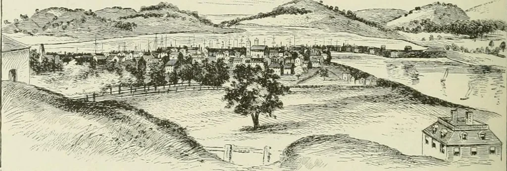 An illustration from Narrative and critical history of America, 1884, leaf 345