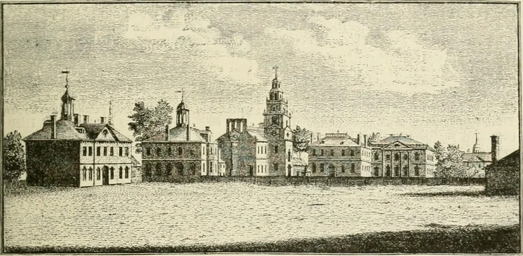 An illustration from Narrative and critical history of America, 1884, leaf 350