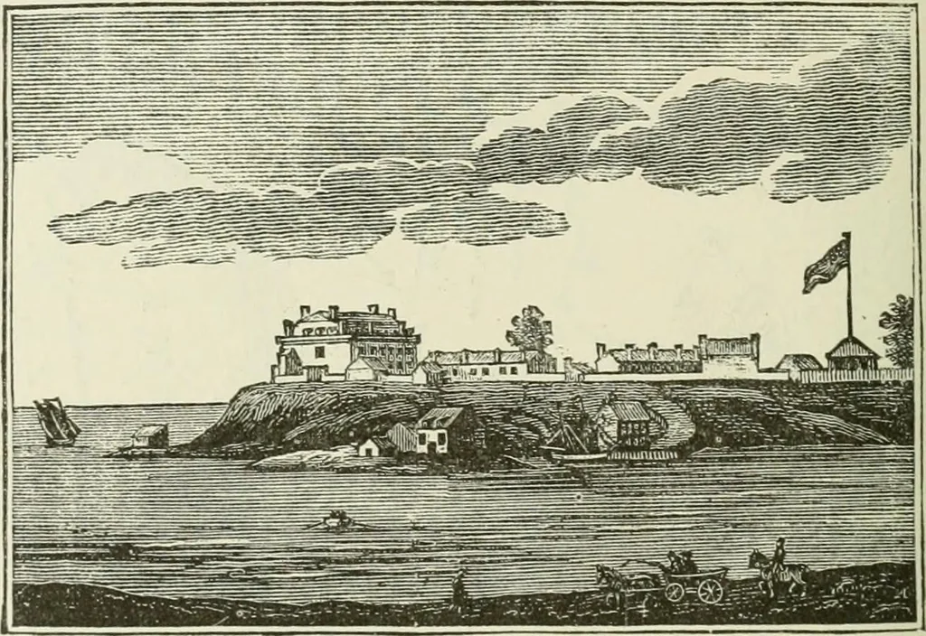An illustration from Narrative and critical history of America, 1884, leaf 401