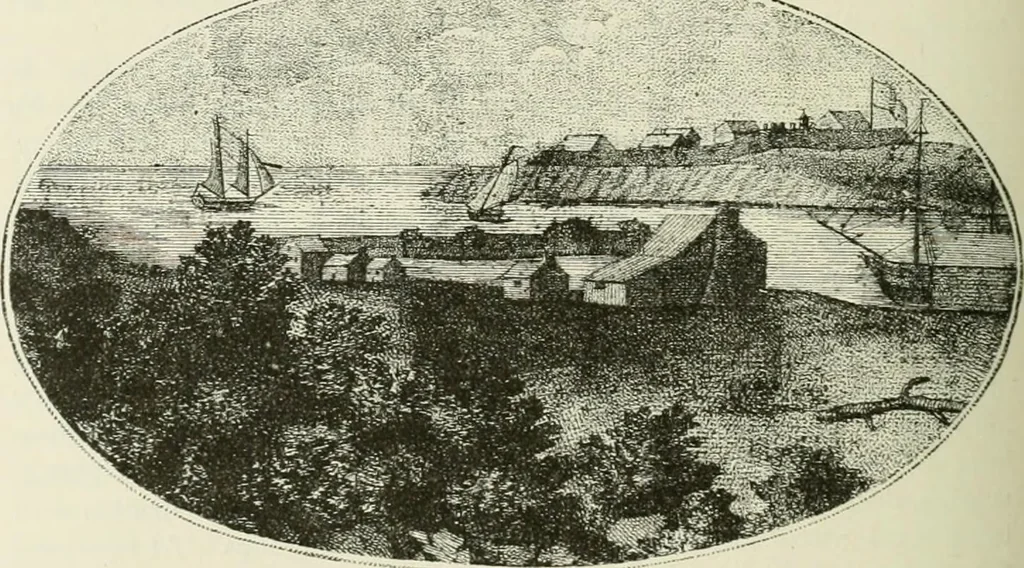 An illustration from Narrative and critical history of America, 1884, leaf 413