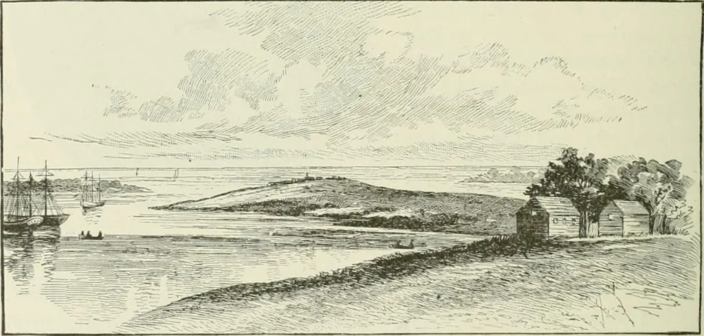 An illustration from Narrative and critical history of America, 1884, leaf 419