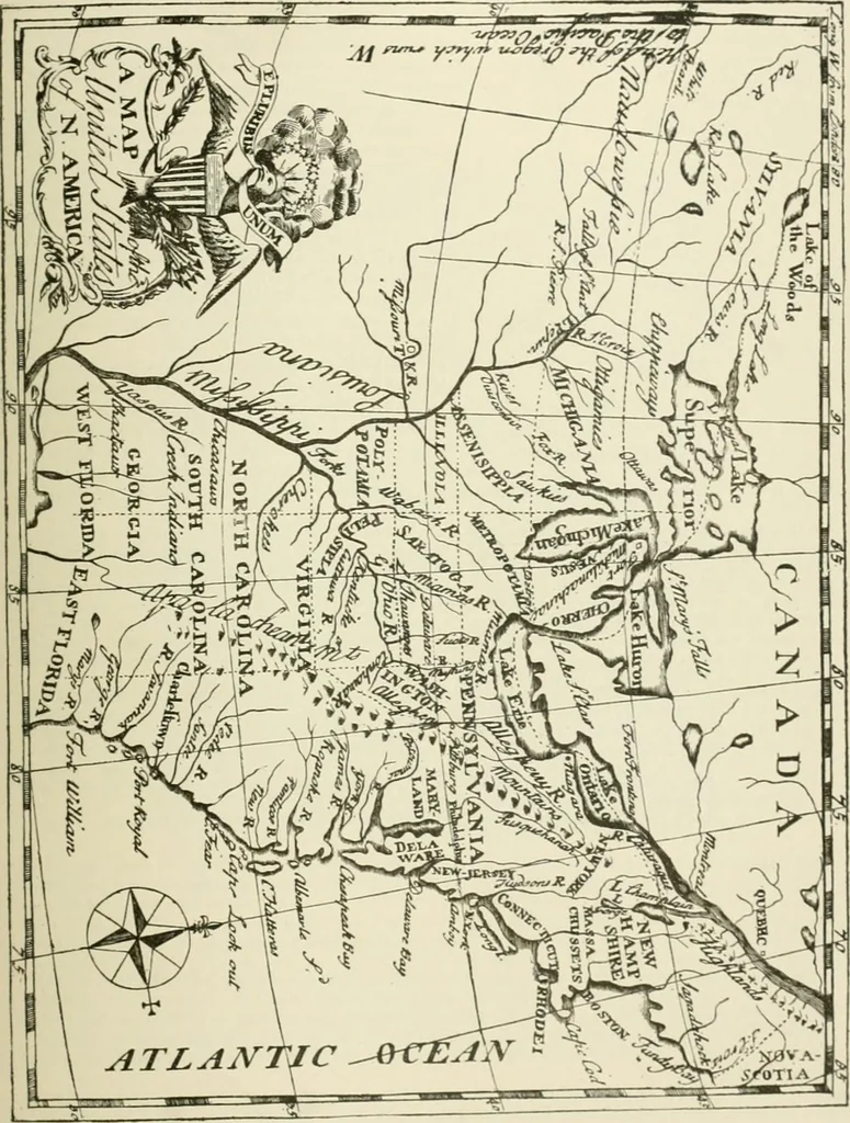 An illustration from Narrative and critical history of America, 1884, leaf 546