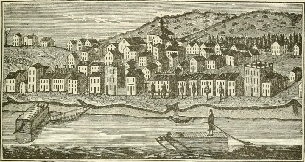 An illustration from Narrative and critical history of America, 1884, leaf 552